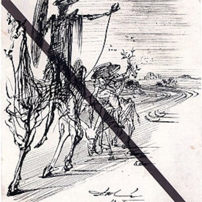 Ilustración de Dalí para el Quijote.