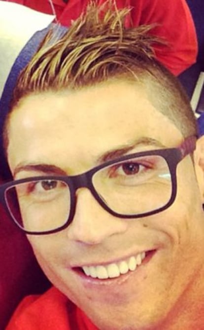 El nuevo 'look' de Ronaldo, en su Instagram.