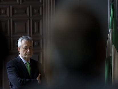 José Antonio Griñán, ayer en un acto en el Palacio de San Telmo.