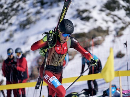 Oriol Cardona, la semana pasada en Boí Taüll, donde se proclamó Campeón del Mundo en sprint.