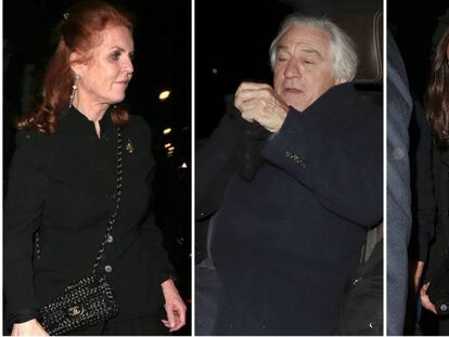 Sarah Ferguson, Robert de Niro y Pippa Middleton, en Londres, el miércoles.