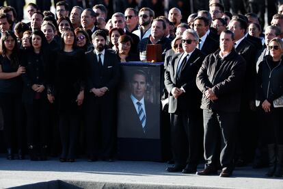 Familiares y amigos de Rafael Moreno Valle en una ceremonia en su honor, el 25 de diciembre de 2018, en Puebla.