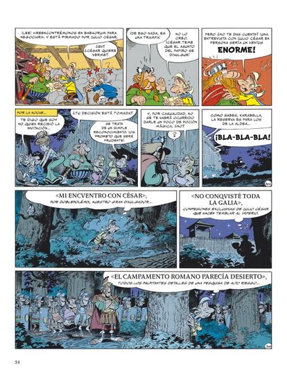 En esta página el protagonista es Doblepolemix, otro recién llegado al cómic originalmente creado por Gosciny y Uderzo.
