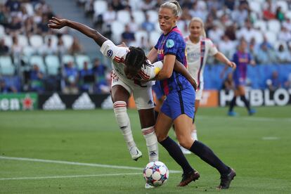 La jugadora del Olympique de Lyon, Kadeisha Buchanan, durante la final.