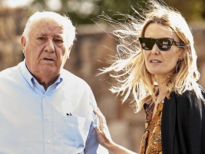 Amancio Ortega, con su hija, Marta Ortega, presidenta de Inditex.