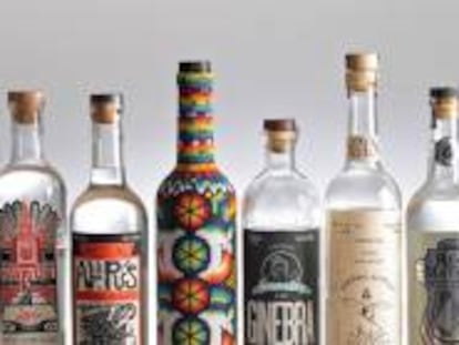 Repertorio de mezcales del restaurante Punto MX, de Madrid.