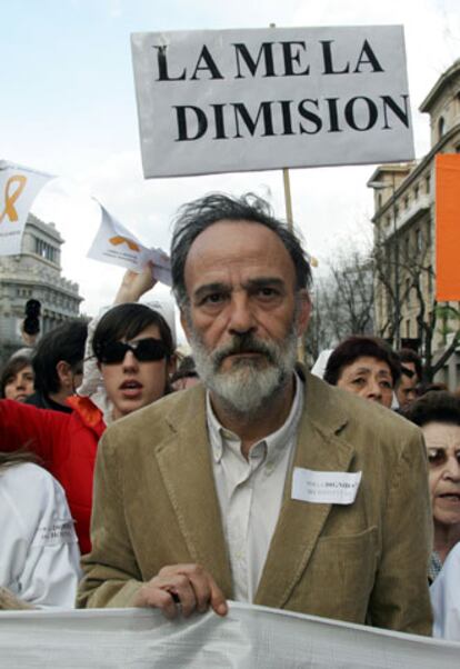Luis Montes, en la manifestación.