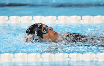 Teresa Perales, en la final de los 50m espalda en categora S2 el 31 de agosto en Nanterre (Francia) en los Juegos Paralmpicos.