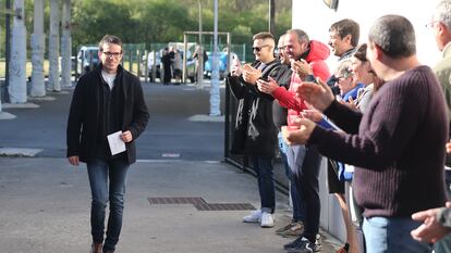 Otxandiano, este domingo antes de votar en Bizkaia.