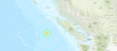 Localización del terremoto.