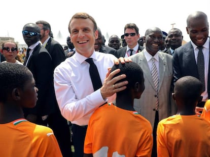 Emmanuel Macron, el 21 de diciembre en Abidjan (Costa de Marfil).