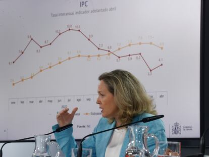 La vicepresidenta primera y ministra de Asuntos Económicos, Nadia Calviño.