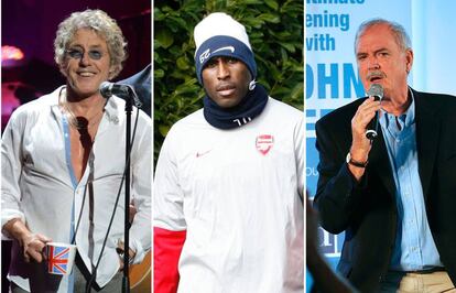 Roger Daltry, Sol Campbell y John Cleese.