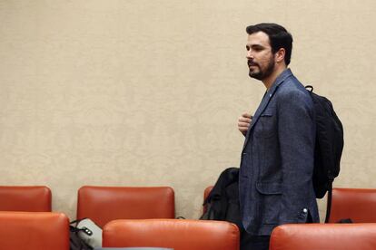 El portavoz de IU, Alberto Garzón
