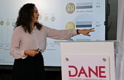 Piedad Urdinola, directora del Departamento Administrativo Nacional de Estadística (DANE), en una fotografía de archivo del 24 de mayo de 2024.