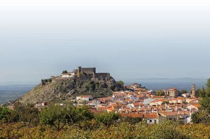 Panorámica de Montánchez, en Extremadura.