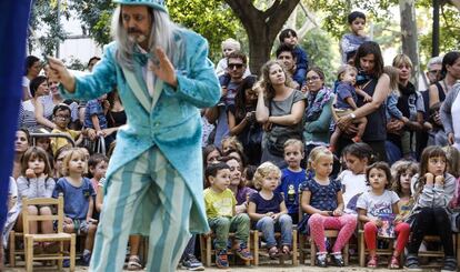 Una de las actividades infantiles programadas en el parque de Sant Martí.