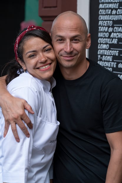 Pablo Rivero and his sister, Yamila, who is in charge of Don Julio’s butcher shop.