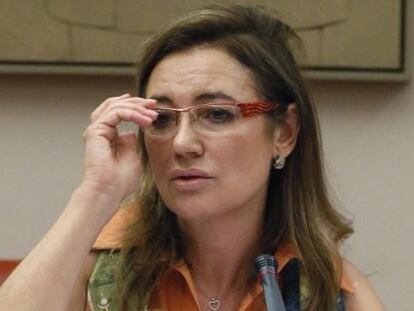 La secretaria de Estado de Presupuestos, Marta Fern&aacute;ndez Curr&aacute;s, durante su comparecencia. 