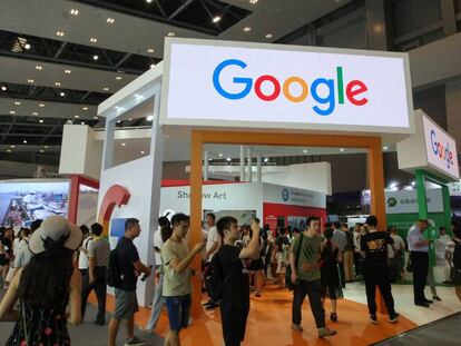 Puesto de Google en la Smart China Expo en Chongqing, durante el pasado 26 de Agosto.