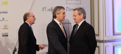 Antonio Brufau, Francisco Reynés y Rafael Villaseca, en una imagen de archivo.