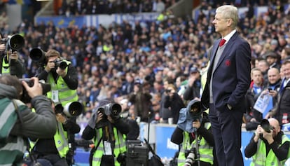 Arsène Wenger antes do jogo do fim de semana passado em Brighton.