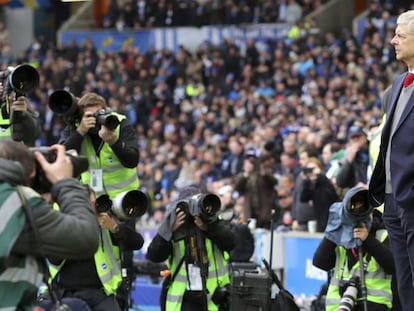 Arsène Wenger antes do jogo do fim de semana passado em Brighton.