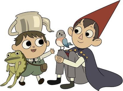 Greg y Wirt junto al pájaro Beatriz.