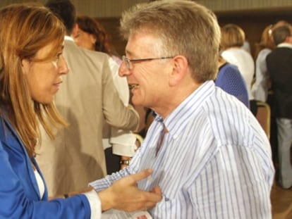 Susana Díaz junto a Francisco González Cabaña, el lunes 7 de mayo.