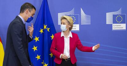 Pedro Sánchez y Ursula von der Leyen, en Bruselas el 23 de septiembre pasado.