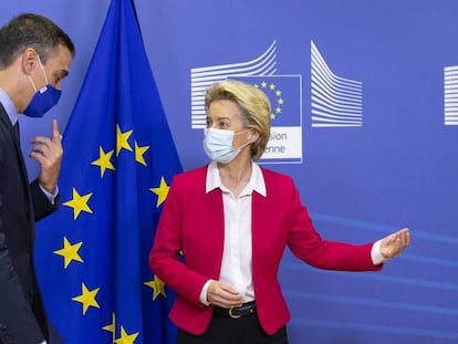 Pedro Sánchez y Ursula von der Leyen, en Bruselas el 23 de septiembre pasado.