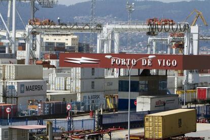 Vista general del puerto de Vigo.