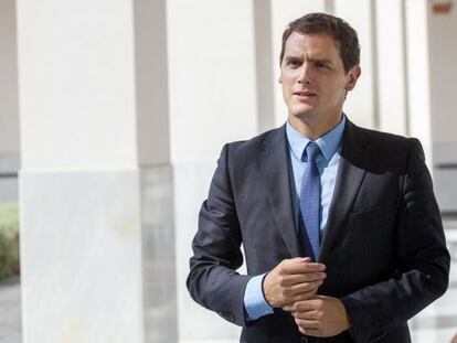 Albert Rivera, en el Parlamento de Andaluc&iacute;a. 