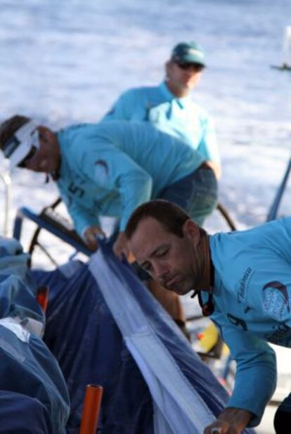 Iker Martínez, en la cubierta.