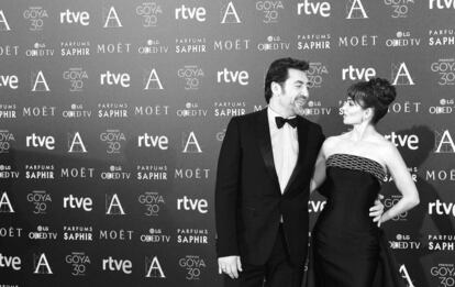Penélope Cruz y Javier Bardem, en los Goya.