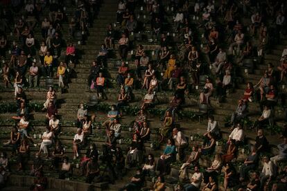 Imagen del público en la inauguración el martes del festival Grec.