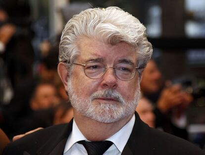 George Lucas llega a la proyección de 'Cosmopolis' .