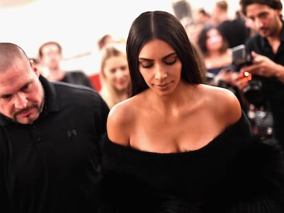 Pascal Duvier vela por la seguridad de Kim Kardashian en un evento al que acudió la estrella hace unos días.