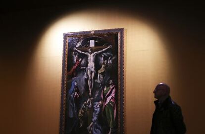 El Greco's 'The Crucifixion' at the exhibition in the Museo de Santa Cruz in Toledo.