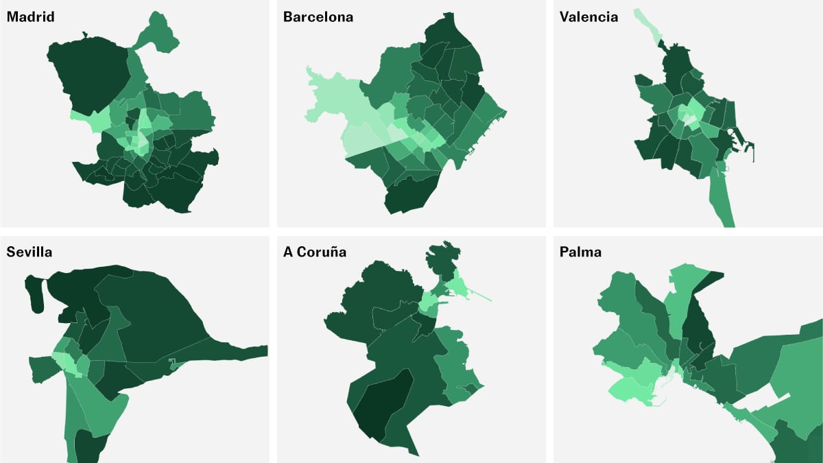 ¿Barrios de trabajadores, barrios de rentistas? Consulte el origen de los ingresos por código postal