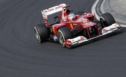 Fernando Alonso en el circuito de Hungaroring.