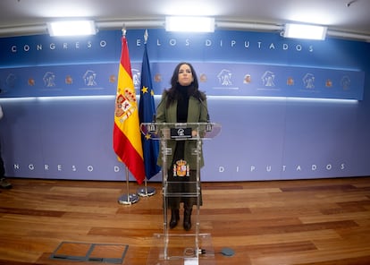 La portavoz de Vox en el Congreso, Pepa Millán, este miércoles en el Congreso.