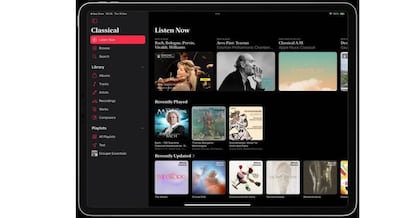 Apple Music Classical en un iPad