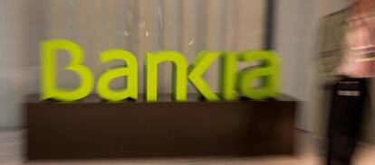 Logo de Bankia en una oficina de la entidad.