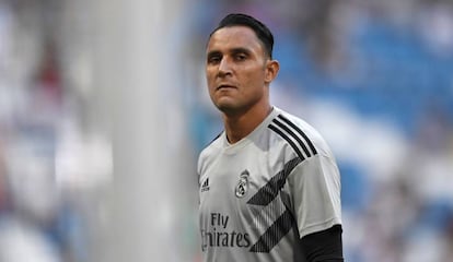 Keylor Navas, en el Trofeo Santiago Bernanéu del sábado.