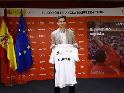 David Ferrer, este lunes en el Consejo Superior de Deportes (CSD) de Madrid.