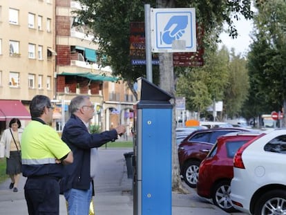 Zona azul en Sant Cugat del Vallès.