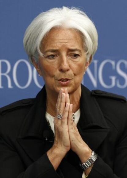 La directora gerente del Fondo Monetario Internacional, Christine Lagarde, en Washington.