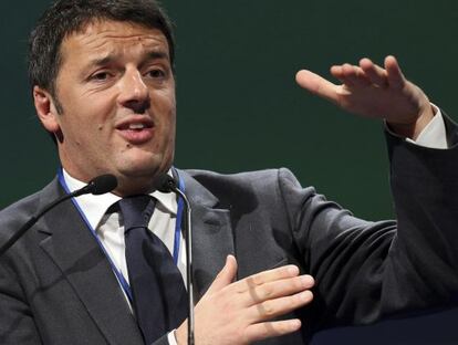 Matteo Renzi, en un mitin en Milán en diciembre.