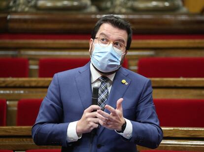 Aragonès el passat 21 de novembre al Parlament.